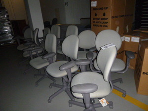 10 Gray Rolling Office Chairs