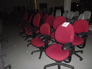 10 Red Rolling Office Chairs