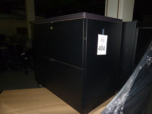 6 Black 2 Drawer Lateral File Cabinets