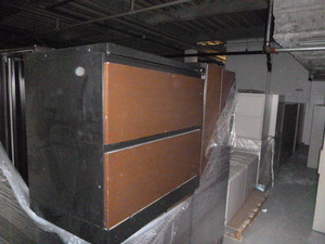 6 2 Drawer Black Metal with Wood Front Lateral File Cabinets