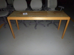 Wood Table with Glass Top