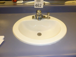 Oval Sink with Faucet