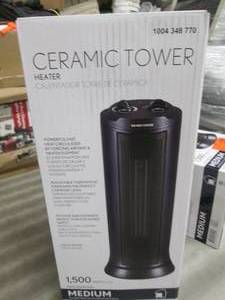 lot 18 image: 1500-Watt Electric Ceramic Tower OS...