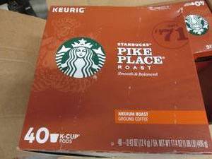 lot 28 image: Medium Roast Pike Place K Cups (40-...