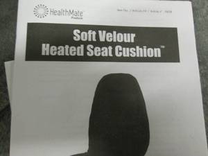 lot 44 image: Velour Heated Seat Cushion...