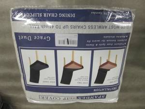 lot 88 image: 4 pk Armless Chair Covers...