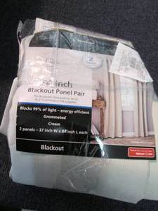 lot 124 image: 2 - 84 inch Blackout Curtain Panels...