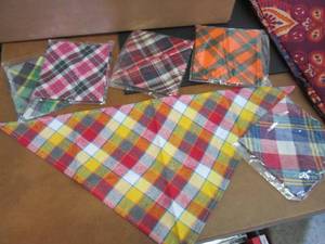 lot 139 image: 6 Plaid BandanaKerchiefs, Paisley ...