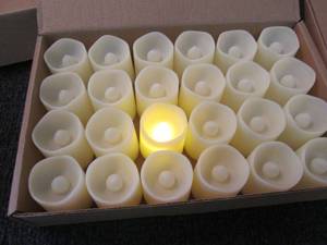 lot 141 image: 3 Boxes of 24 Flickering Tea Lights...