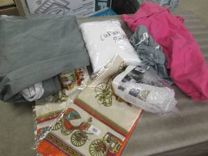 lot 192 image: Curtains , Chair , Cover, Ironing B...