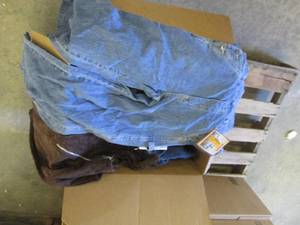 lot 202 image: Box of Ladies Bibs & Jumpers Size S...