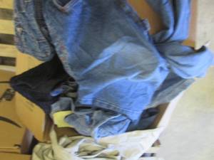 lot 203 image: Box of Ladies Bibs & Jumpers Size M...