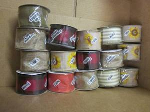 lot 210 image: 16 Rolls Crafting Wired Ribbon W2...