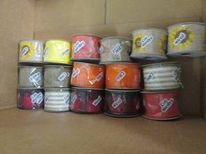 lot 211 image: 16 Rolls Crafting Wired Ribbon W2...