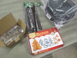 lot 244 image: 2 Toilet Paper Holders, 2 Zip Cases...