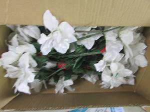 lot 280 image: Box of White Poinsettias...