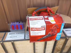 Craftsman 110 volt blower vacuum. Appears like new. Tested & works. As shown.