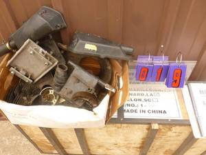 Box of misc atvmotorcyle components. As shown.