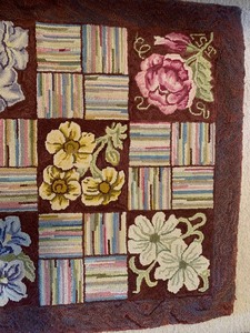 lot 12 image: Vintage Hand-Hooked Rug