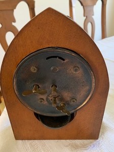 lot 76 image: Small Decorative Carved Wooden Clock