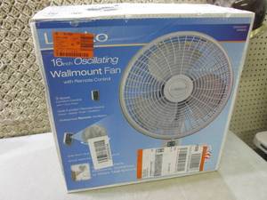 Lasko 16 Oscillating Wallmount Fan...