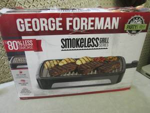 George Foreman Smokeless Grill Open...