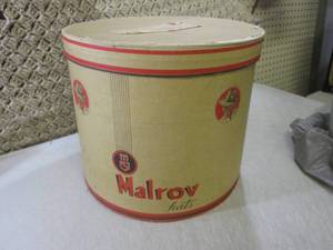 Vintage Malrov Hats Hat Box  CSB...