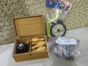 Vintage Bowling Set and 2 Pair Trai...