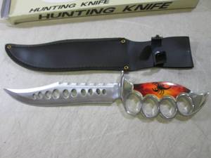13 Scorpion Handle Knuckle Knife w...