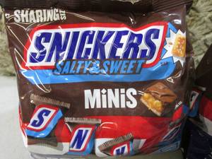 3 Share Size Bags of Snickers Salty...