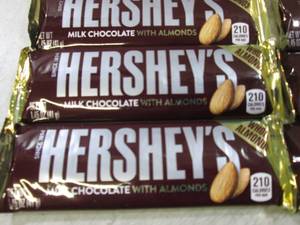 12 Hersheys with Almonds Candy Bars...