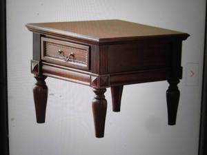 Davine Warm Brown Cherry End Table ...