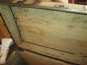 lot 80 image: Wood Trunk 36 X 22 X 25 See Pho...