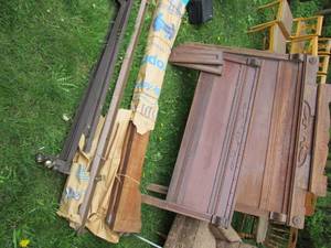 lot 83 image: Solid Wood Bed Frame With Spring Bo...