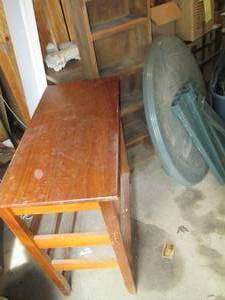 lot 95 image: Table, Shelf, & Outdoor Patio Table...