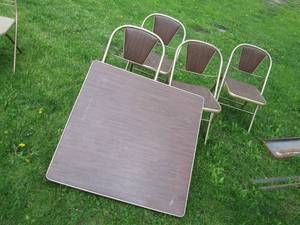 lot 106 image: Folding Card Table & 4 Chairs...