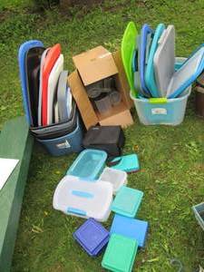 lot 121 image: Gigantic Lot of Totes, Lids, and Pl...