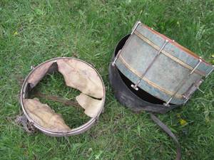 lot 123 image: Antique Drums See Photos...
