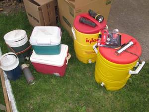 lot 136 image: (2) Water Jugs, Coolers, and More...