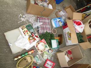 lot 145 image: Huge Lot of Christmas Ornaments, Dcor, and Outdoor Dcor