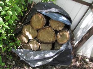 lot 4 image: 2 Piles of  Firewood, One Bundle in...