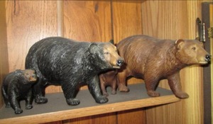 lot 19 image: Bear Statues...