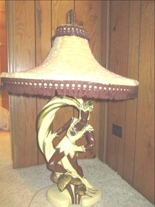 lot 43 image: (3) Ceramic Lamp WLamp Continental...