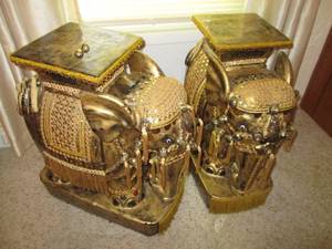 lot 55 image: Solid Decorative Elephants Living ...