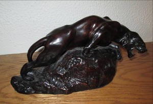 lot 70 image: Panther Statue...