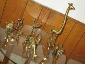 lot 99 image: Large Lot of Brass Animals See Pho...