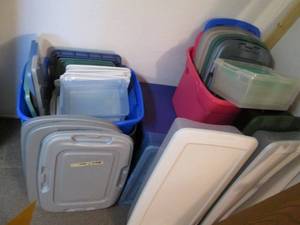 lot 154 image: Totes With Lids Storage Room...