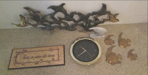 lot 163 image: Lot of Home Dcor, Wall Clock...