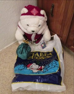 lot 172 image: 1998 Santa Bear In Bag...