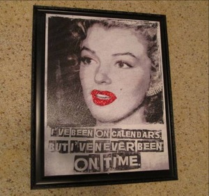 lot 190 image: Framed Marilyn Print See Photos...